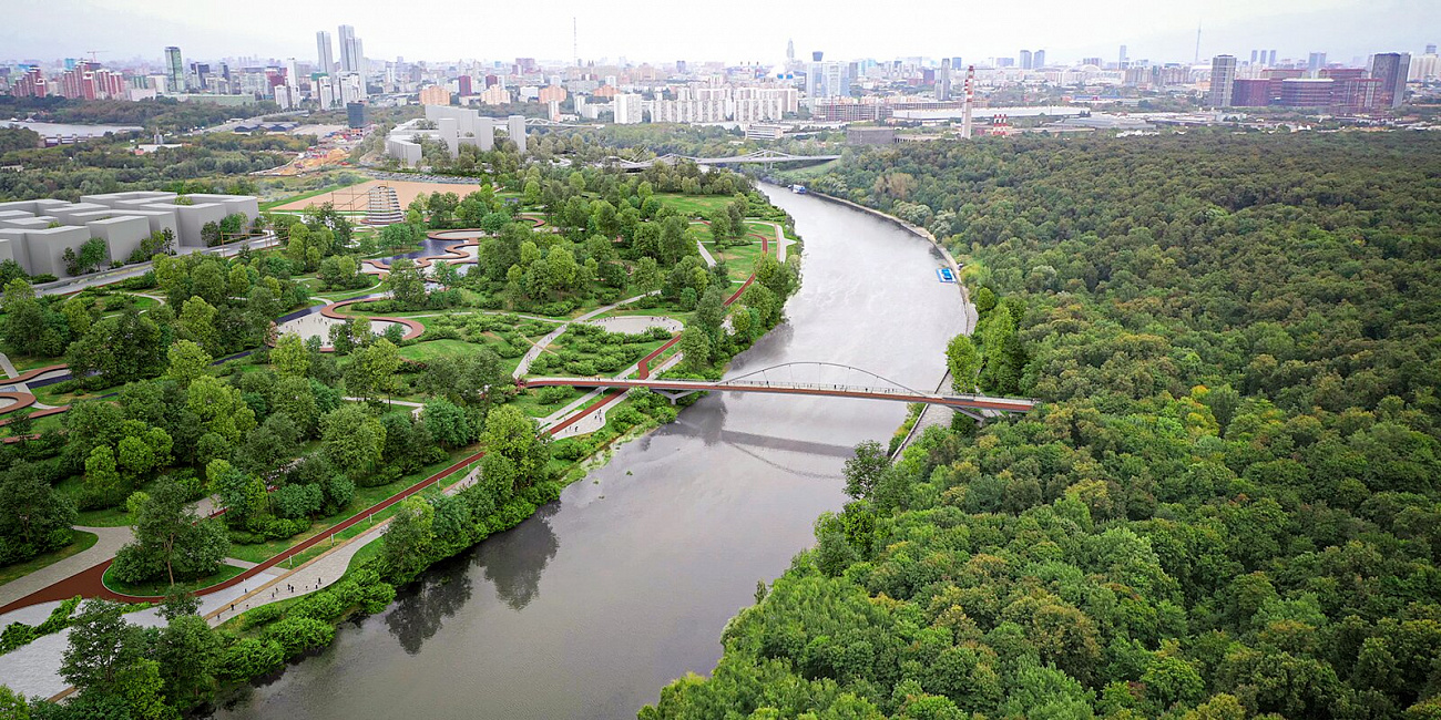 Четыре пешеходных моста построят через Москву-реку
