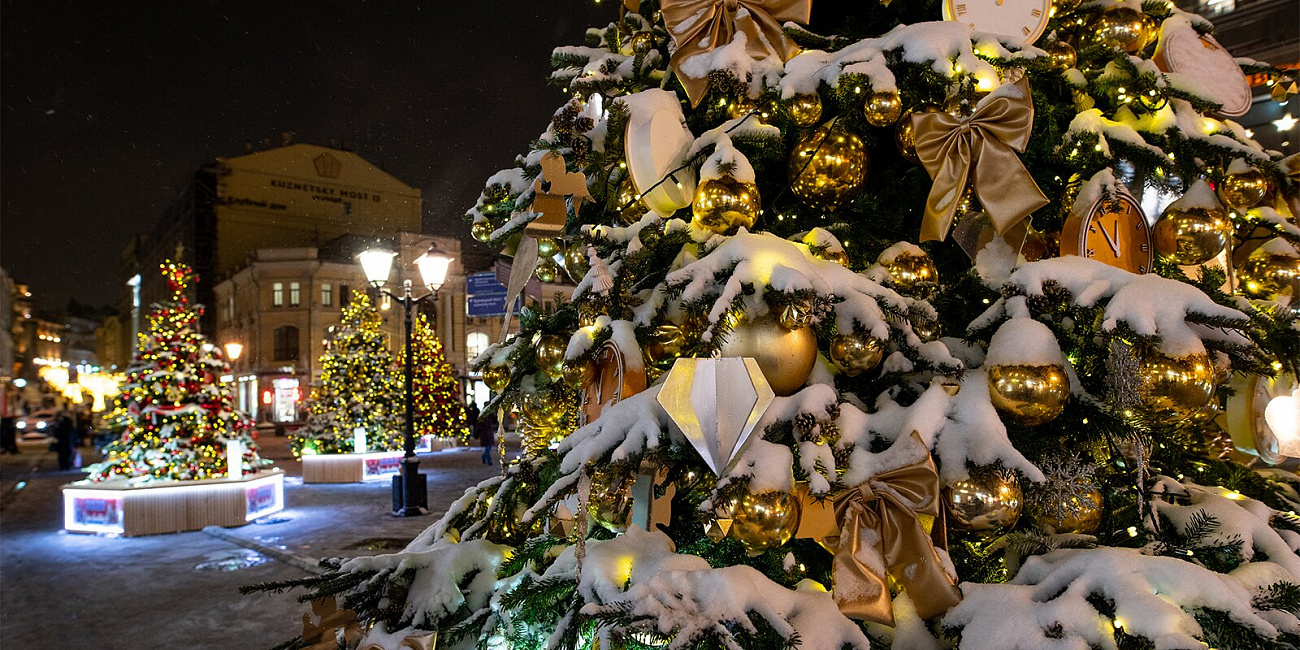 «Елки больших городов. Новогодние традиции»: на Кузнецком Мосту открылась галерея дизайнерских елок